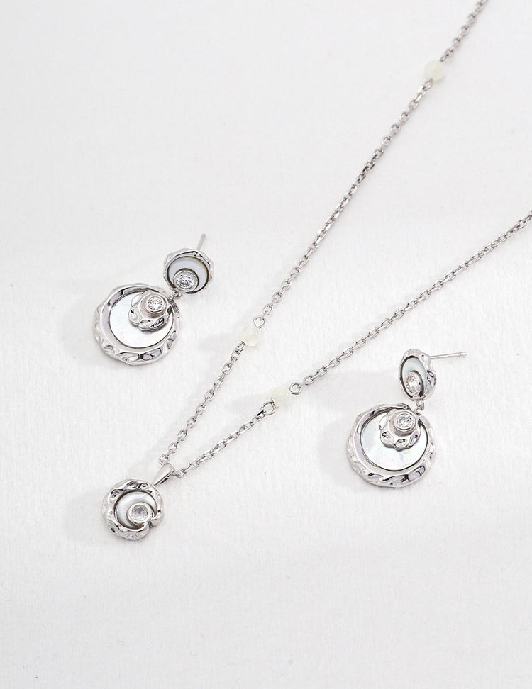 Minimalist Round Zircon Drop Earrings-4