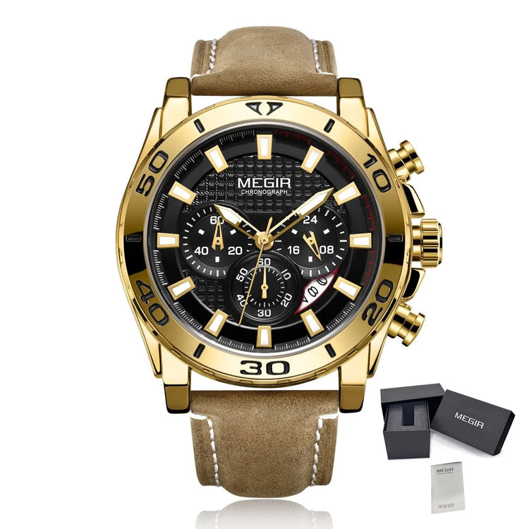 MEGIR Men Watches Brand Luxury Sports Quartz Chronograph Men&
