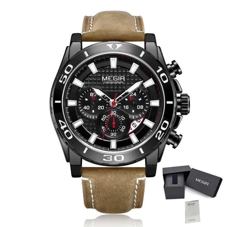 MEGIR Men Watches Brand Luxury Sports Quartz Chronograph Men&