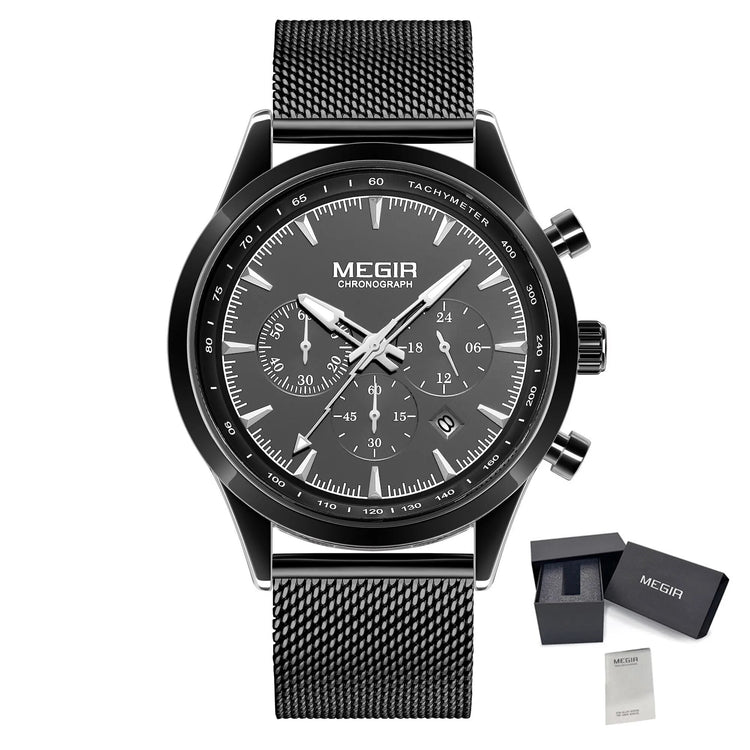 MEGIR Fashion Watch for Men Top Luxury Big Dial Business Quartz Watches Waterproof Steel Wrist Watch Clock Relogio Masculino-20
