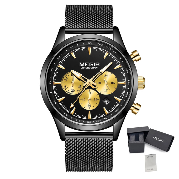MEGIR Fashion Watch for Men Top Luxury Big Dial Business Quartz Watches Waterproof Steel Wrist Watch Clock Relogio Masculino-18