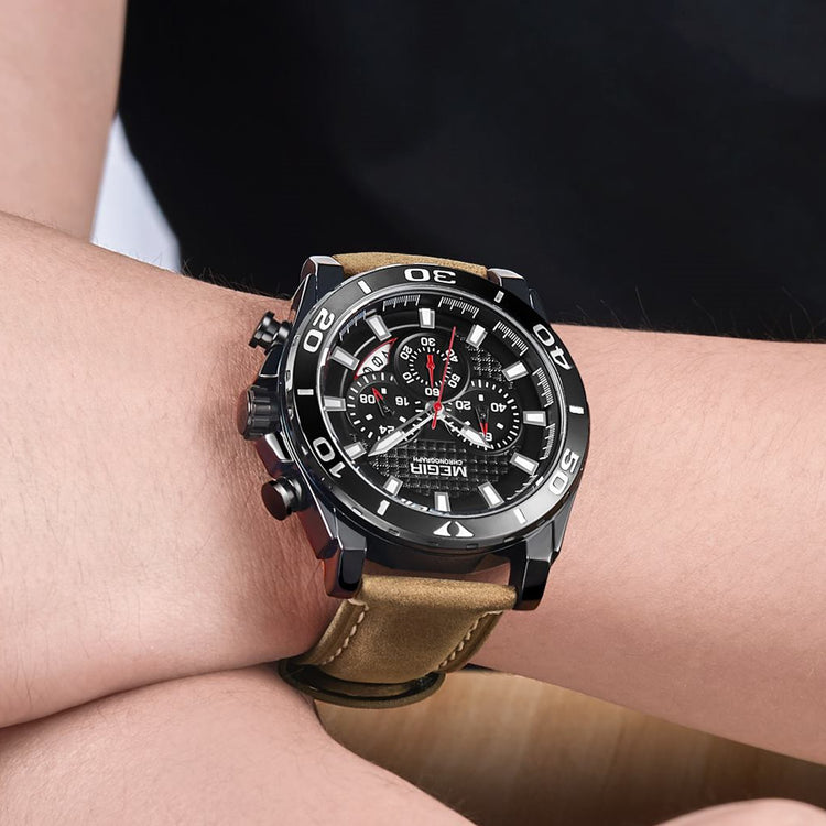 MEGIR Men Watches Brand Luxury Sports Quartz Chronograph Men&