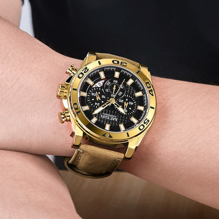 MEGIR Men Watches Brand Luxury Sports Quartz Chronograph Men&