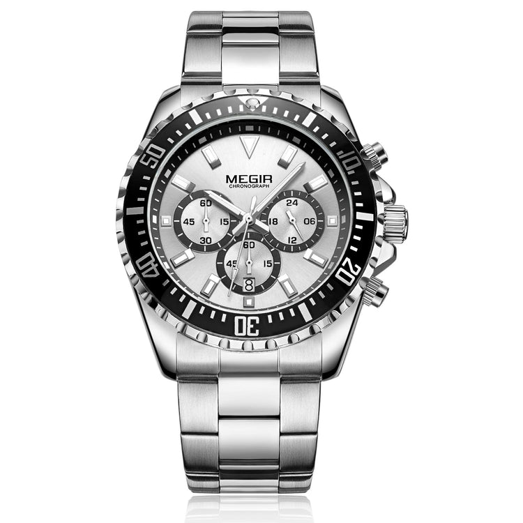 MEGIR Original Luxury Business Quartz Watch Men Brand Stainless Steel Chronograph Military WristWatch Clock Relogio Masculino-11