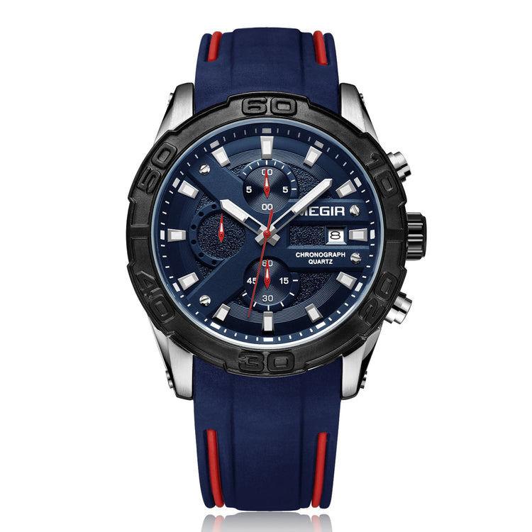 MEGIR Fashion Sport Watches for Men Top Brand Military Quartz Wristwatch Calendar Male Clock Chronograph Montre Homme 2055-7