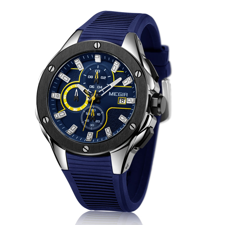 MEGIR Men Sport Military Watch Luxury Luminous Chronograph Quartz Watches Clock Calendar Waterproof Wristwatch Relogio Masculino-7