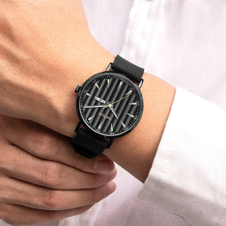 MEGIR Luxury Big Dial Mens Watch Fashion Quartz Casual Sport Wristwatch for Men Waterproof Week Date Display Clock Reloj Hombre-1