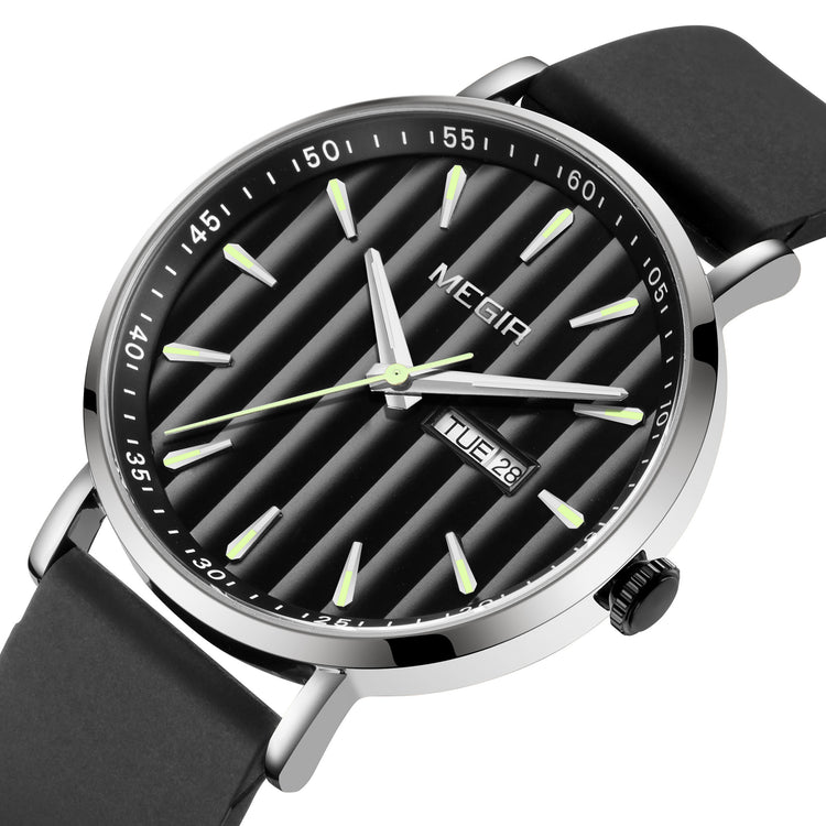 MEGIR Luxury Big Dial Mens Watch Fashion Quartz Casual Sport Wristwatch for Men Waterproof Week Date Display Clock Reloj Hombre-5