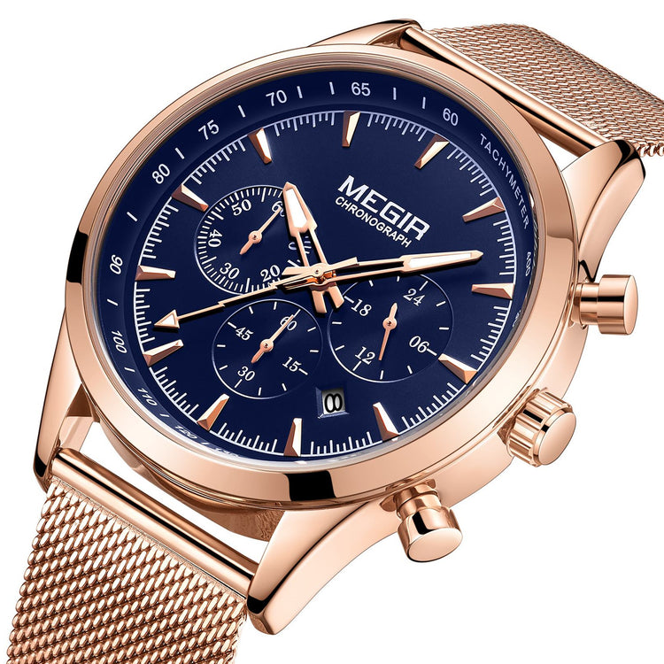 MEGIR Fashion Watch for Men Top Luxury Big Dial Business Quartz Watches Waterproof Steel Wrist Watch Clock Relogio Masculino-13