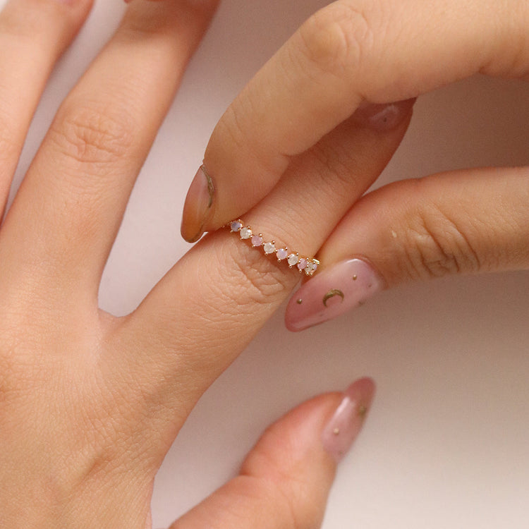 Triple Gemstone Ring-2