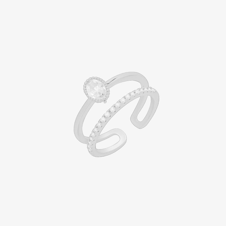 Double Sparkle Layered Ring-5