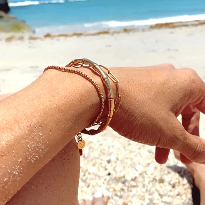 Bamboo Cuff Bangle Bracelet-3