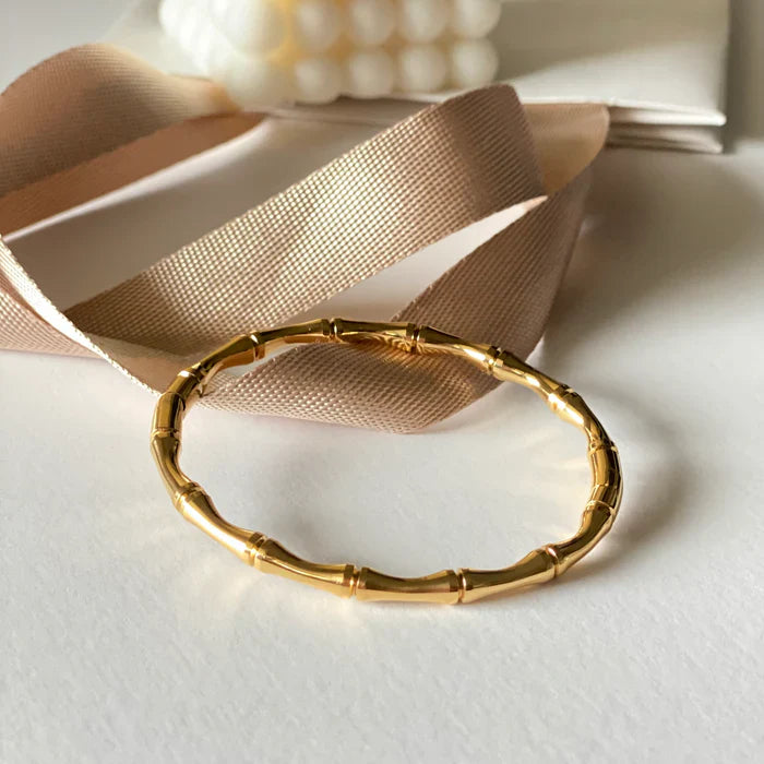 Bamboo Cuff Bangle Bracelet-2