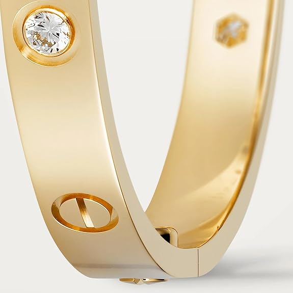 Elegant Diamond Screw Bangle Bracelet-4