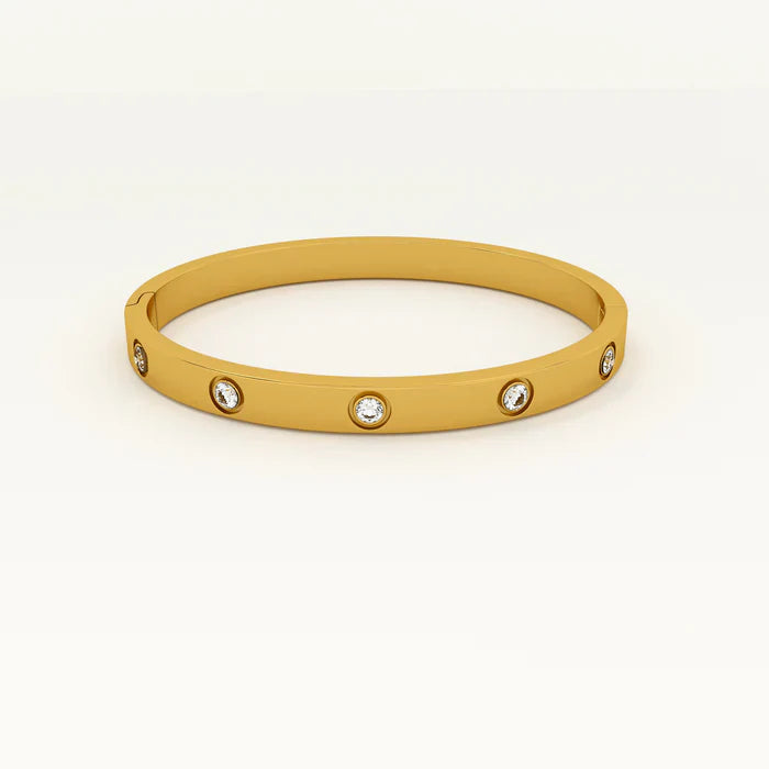 Crystal Love Bangle Bracelet-1