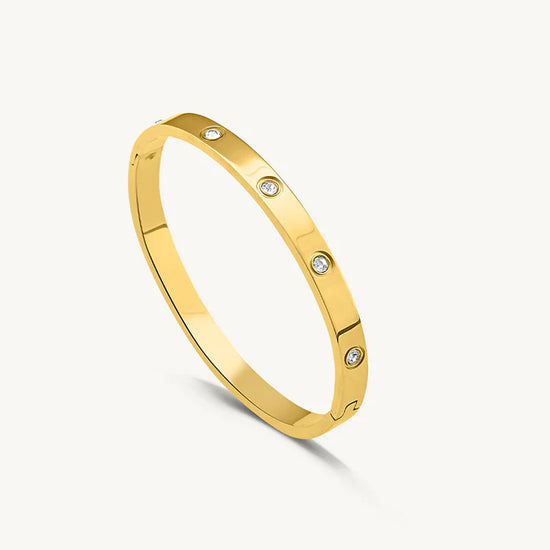 Crystal Love Bangle Bracelet-0