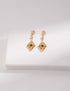 Green Zircon Rhombus Earrings-0