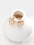 Heart Freshwater Pearl Dangle Earrings-1