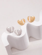 Love Pearl Stud Earrings-0
