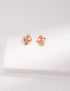 Wave Geometric Pearl Stud Earrings-1