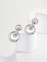 Minimalist Round Zircon Drop Earrings-2