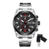 MEGIR Original Luxury Men Chronograph Stainless Steel Wristwatch Waterproof Luminous Quartz Watch Clock Calendar Reloj Hombre-15