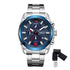 MEGIR Original Luxury Men Chronograph Stainless Steel Wristwatch Waterproof Luminous Quartz Watch Clock Calendar Reloj Hombre-16
