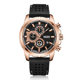 MEGIR Brand Luxury Sport Quartz Watch Silicone Chronograph Men Wristwatches Waterproof Male Calendar Clock Wrist Watch 2101-11