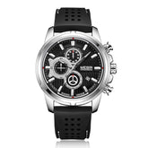 MEGIR Brand Luxury Sport Quartz Watch Silicone Chronograph Men Wristwatches Waterproof Male Calendar Clock Wrist Watch 2101-10
