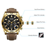 MEGIR Men Watches Brand Luxury Sports Quartz Chronograph Men&