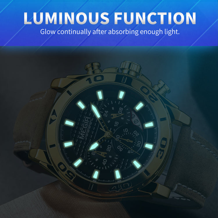 MEGIR Men Watches Brand Luxury Sports Quartz Chronograph Men&