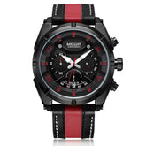 MEGIR Chronograph Sport Watch Men Quartz Wristwatches Clock Fashion Leather Army Military Watches Hour Time Relogio Masculino-6