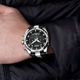 MEGIR Chronograph Sport Watch Men Quartz Wristwatches Clock Fashion Leather Army Military Watches Hour Time Relogio Masculino-4