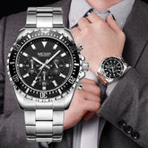 MEGIR Original Luxury Business Quartz Watch Men Brand Stainless Steel Chronograph Military WristWatch Clock Relogio Masculino-0