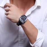 MEGIR Watch Men Business Wristwatch Rectangle Quartz Military Watches Waterproof Luminous Leather Casual Moda Clock Reloj Hombre-3