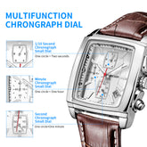 MEGIR Watch Men Business Wristwatch Rectangle Quartz Military Watches Waterproof Luminous Leather Casual Moda Clock Reloj Hombre-13