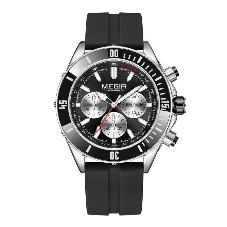 MEGIR Watch with Chronograph Men Fashion Quartz Military Waterproof Calendar Business Casual Wrist Watches Clock Montre Homme-2