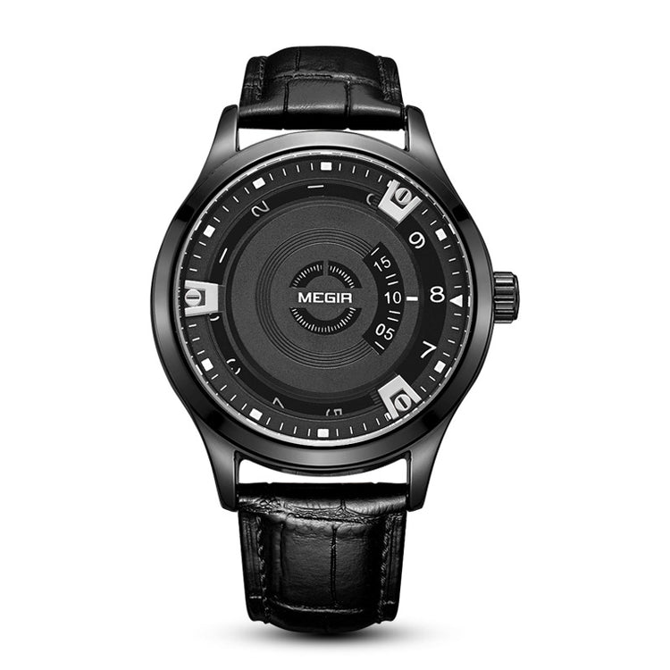 MEGIR Mens Watches Top Brand Luxury Leather Sport Military Watches Male Clock Waterproof Fashion Casual Quartz Wristwatch 1067-5