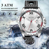 MEGIR Sport Men Watch Top Brand Leather Quartz Watches Man Clock Time Fashion Military Wristwatches Calendar Reloj Hombre 1019-5