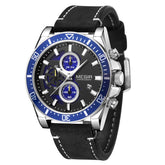 MEGIR Fashion Watches for Men Leather Strap Sport Military Wristwatch Man Quartz Watch Waterproof Chronograph with Calendar 2132-12