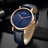 ZIVOK Fashion Quartz Wristwatch Men Sports Watches Waterproof Leather Strap Men&