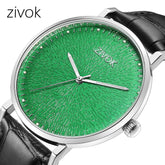ZIVOK Fashion Quartz Wristwatch Men Sports Watches Waterproof Leather Strap Men&
