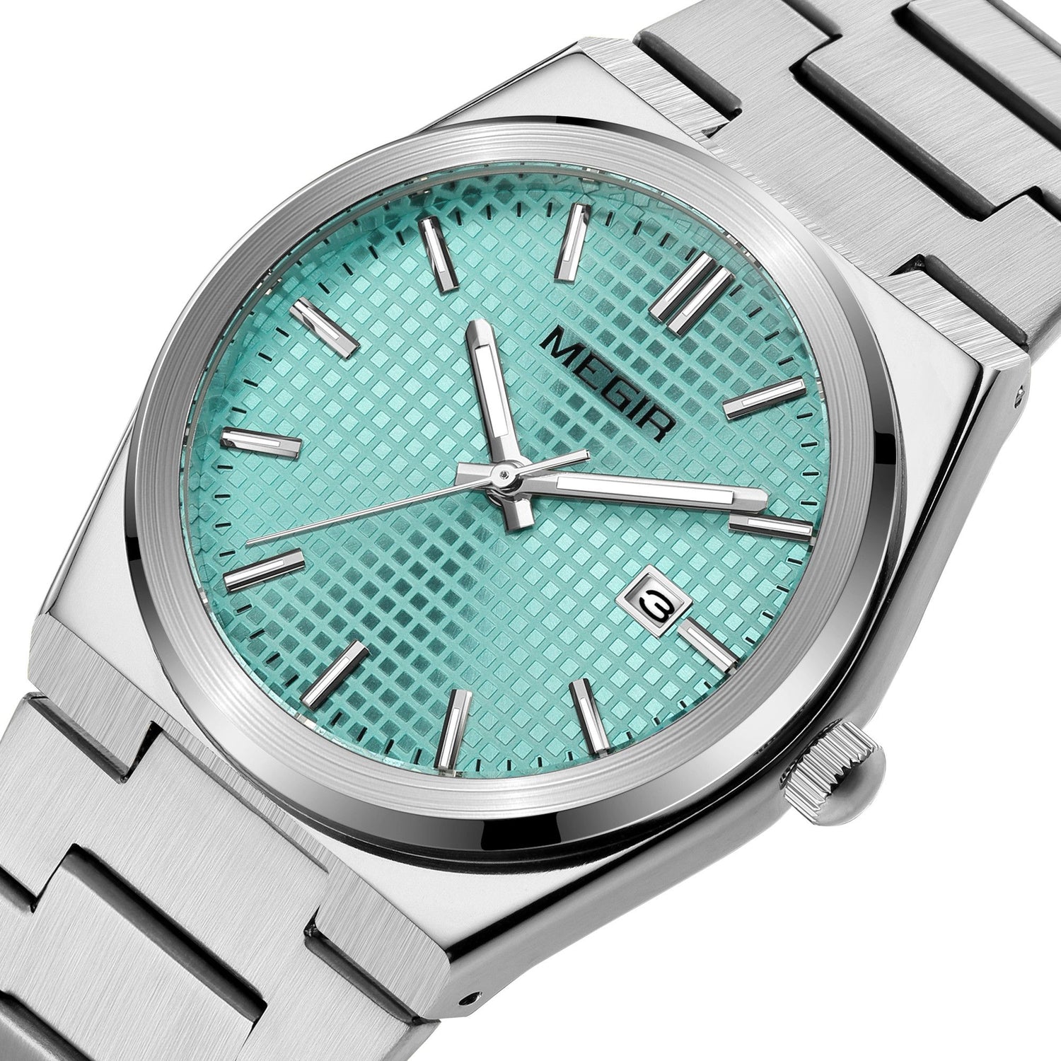 MEGIR Luxury Business Watches for Men Stainless Steel Strap Waterproof Calendar Male Quartz Wristwatch Clock Reloj Hombre 1086-6