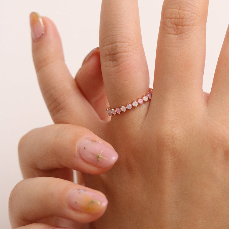 Triple Gemstone Ring-3