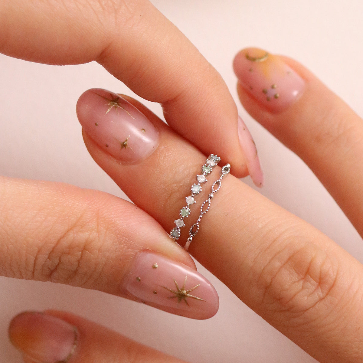 Peridot Cubic Layered Ring-2