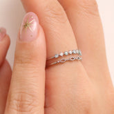 Peridot Cubic Layered Ring-3