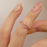 Double pastel flower ring-3