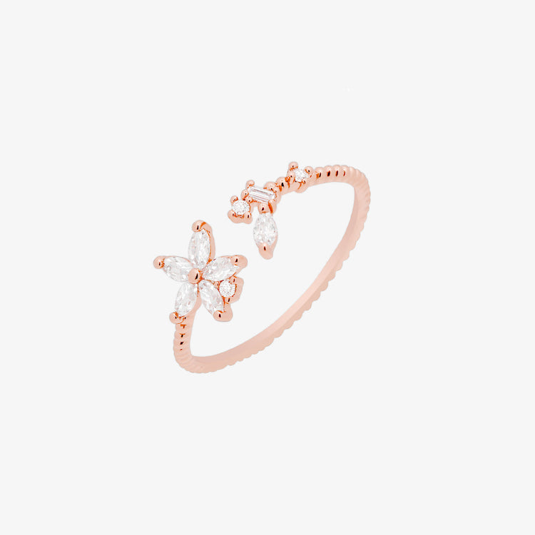Flower cubic ring-4