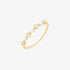 White Cubic oval circle ring-0