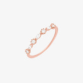White Cubic oval circle ring-2
